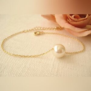 Elegant Gold Pearl Bracelet A631